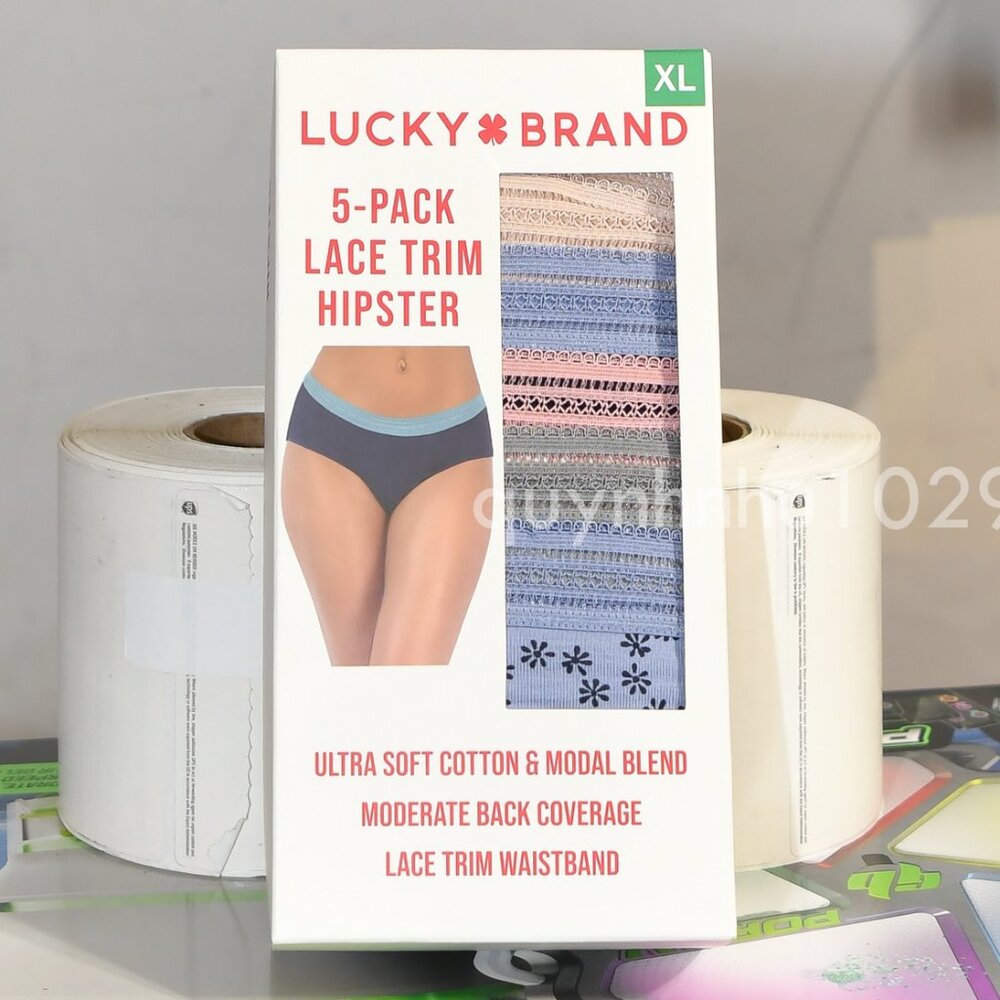 LUCKY BRAND 5 pack lace trim hipster